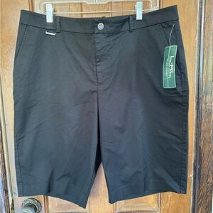 NWT woman’s Ralph Lauren Lauren Active Black Golf Shorts Sz 14